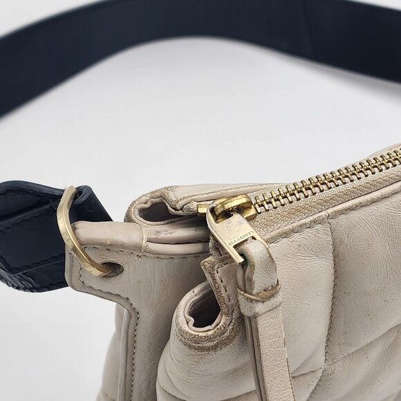 AllSaints Sheringham Quilted Leather White Shoulder Bag - Picture 11 of 15